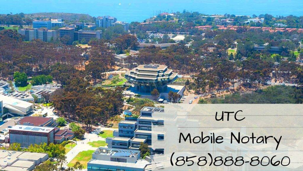 UTC Mobile Notary, Mobile notary UTC. UTC Apostille, Mobile notrary La Jolla